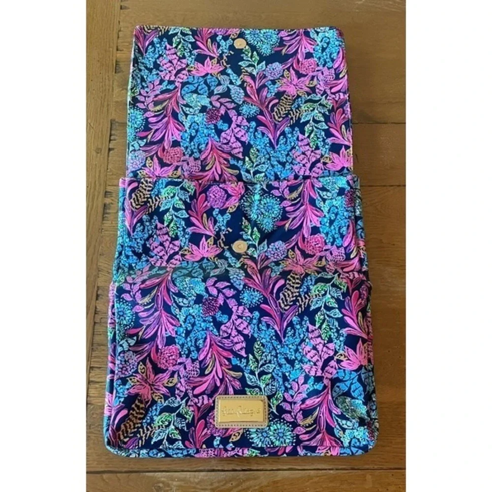 LILLY PULITZER Clutch CALYPSO COAST Padded Laptop Sleeve Bag Purse 14